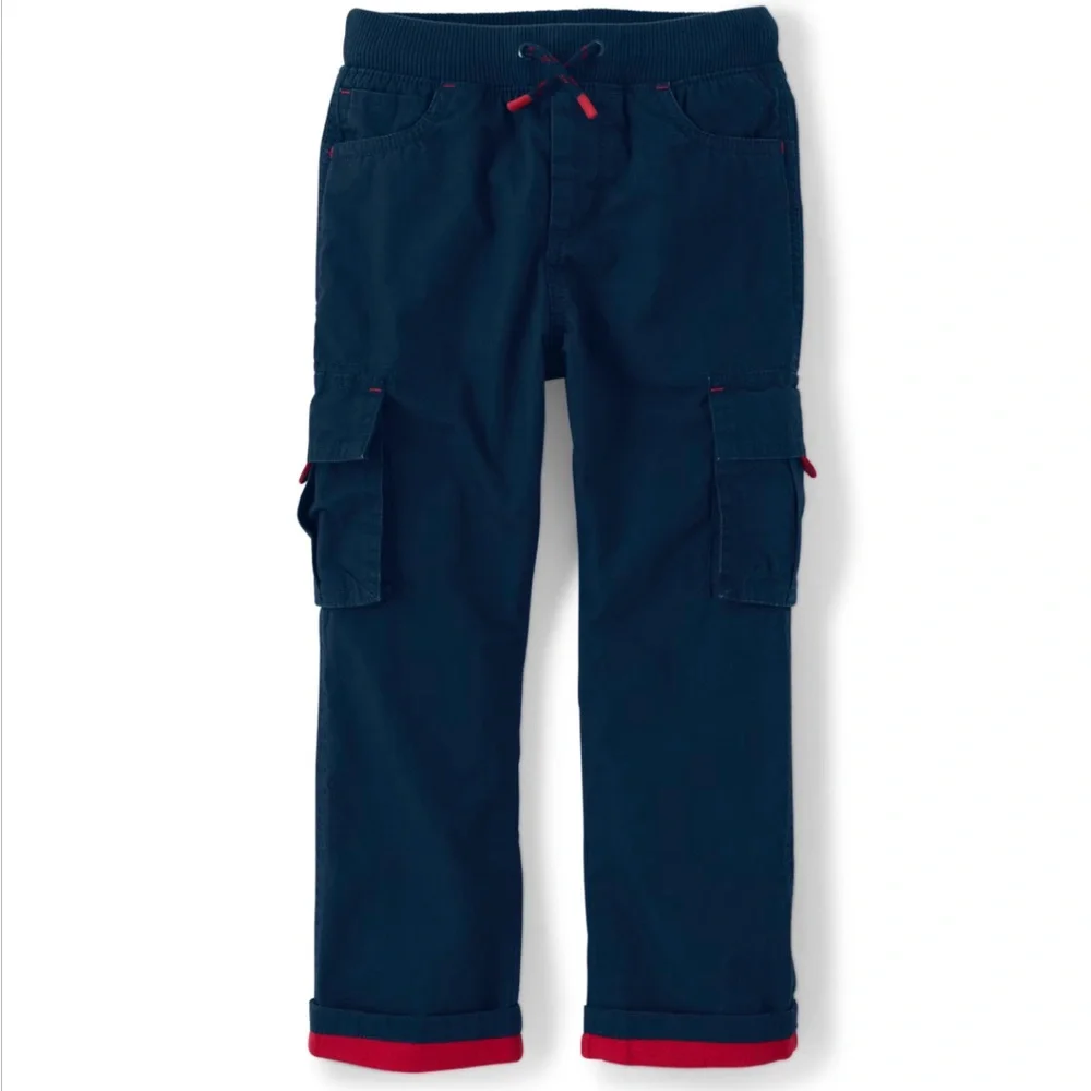 Gymboree Boys Pull On Cargo Pants with Jersey Lining Size 7